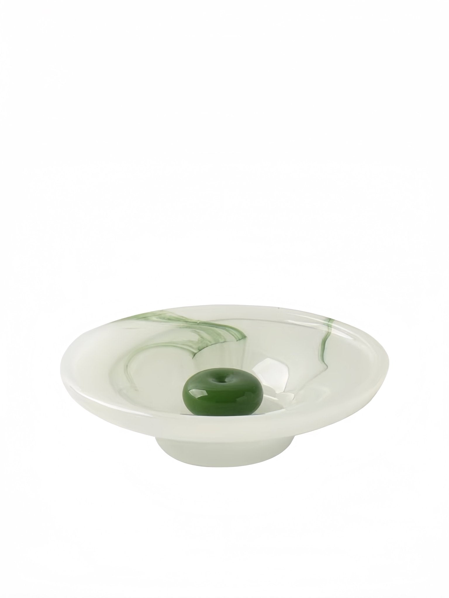 Still Pond Incense Stick Holder Burner with Ash Catcher, Zen Accent Decor for Hygge Living -Candle Holders- Still Pond Incense Stick Holder-Jade Ripple - INSPECIAL HOME