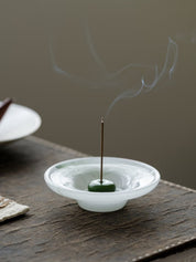 Still Pond Incense Stick Holder Burner with Ash Catcher, Zen Accent Decor for Hygge Living -Candle Holders- Still Pond Incense Stick Holder-Jade Ripple - INSPECIAL HOME