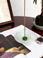 Still Pond Incense Stick Holder Burner with Ash Catcher, Zen Accent Decor for Hygge Living -Candle Holders- Still Pond Incense Stick Holder-Jade Ripple - INSPECIAL HOME