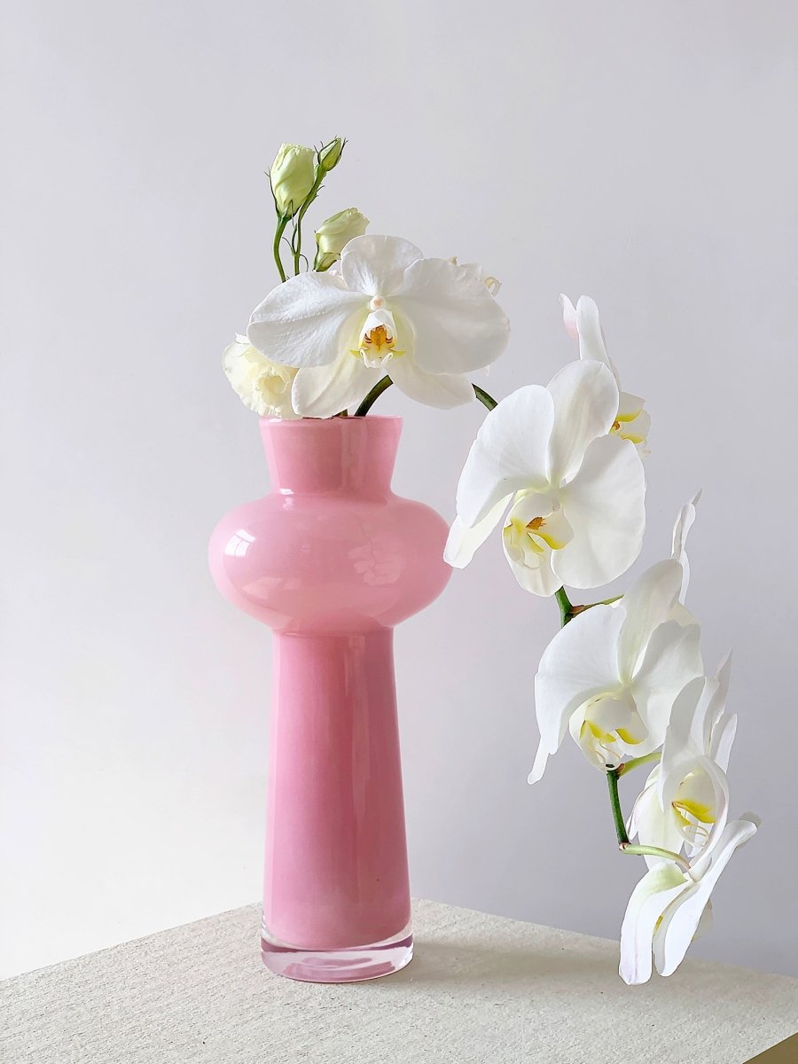 Tall Vintage Style Dopamine Decorative Flower Vase - Tall Vintage Style Dopamine Decorative Flower Vase-Pinky - INSPECIAL HOME