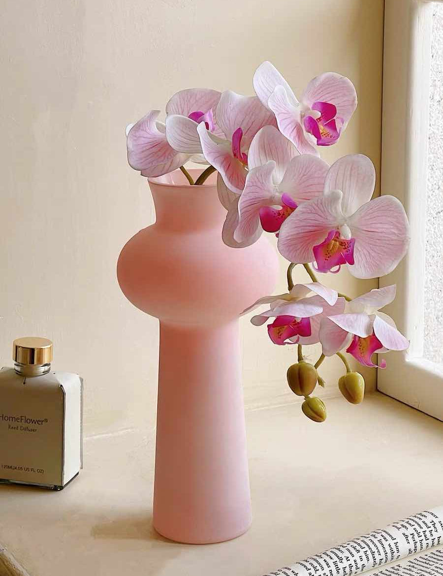 Tall Vintage Style Dopamine Decorative Flower Vase - Vases - Tall Vintage Style Dopamine Decorative Flower Vase-Pinky - INSPECIAL HOME