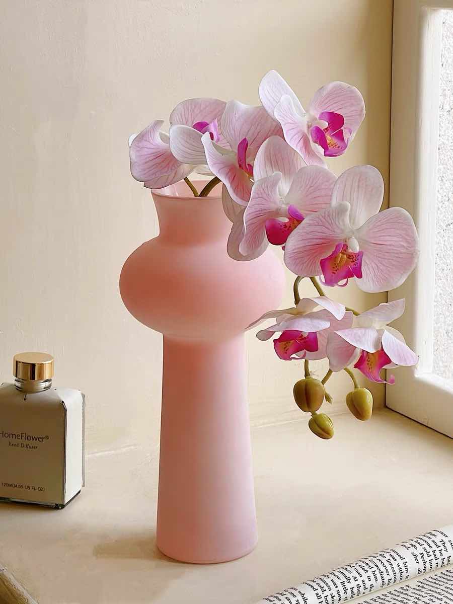 Tall Vintage Style Dopamine Decorative Flower Vase - Tall Vintage Style Dopamine Decorative Flower Vase-Pinky - INSPECIAL HOME