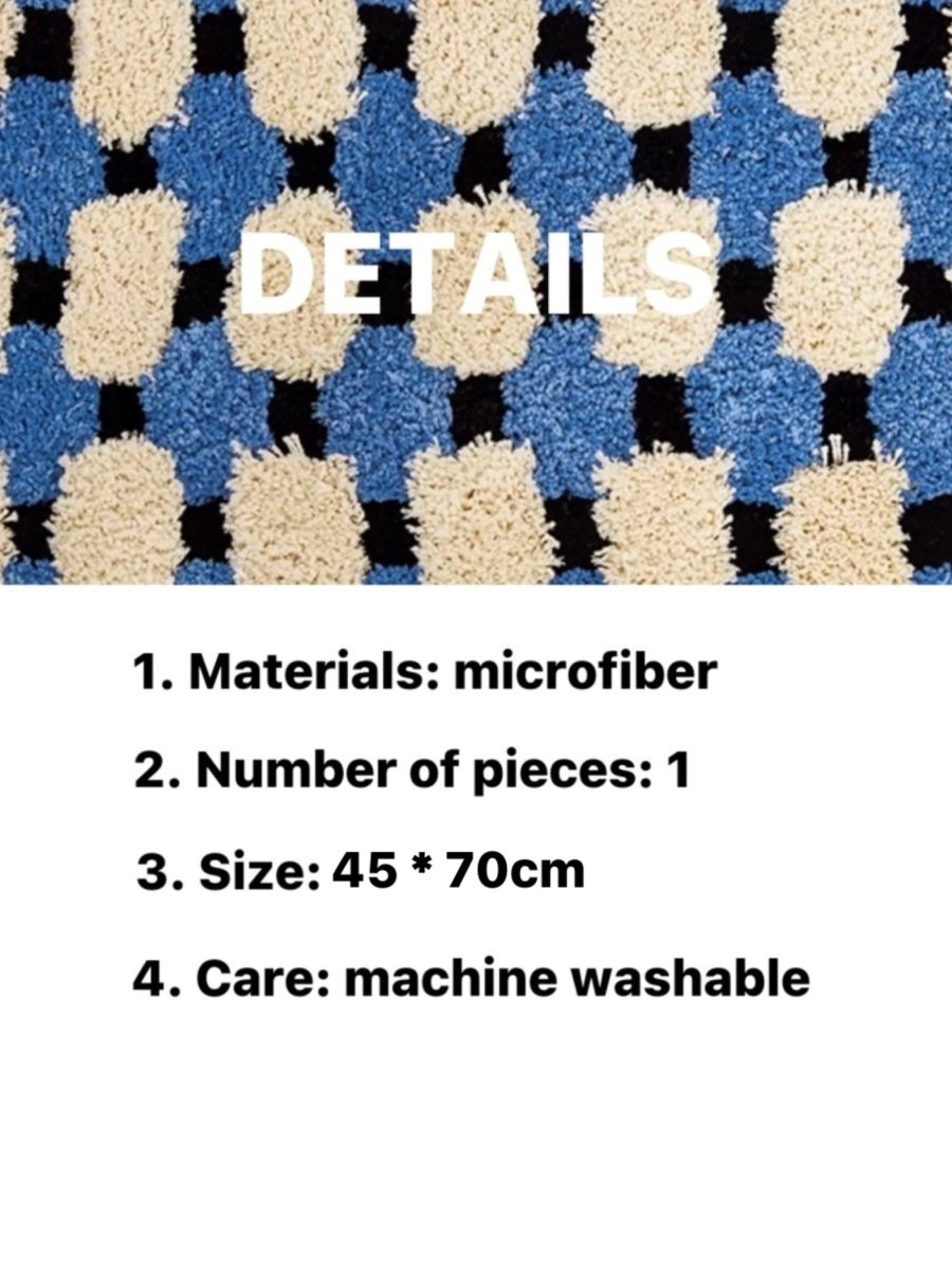 Ultra Soft Modern Geometric Bath Rug, Absorbent, Anti - slippery Mat - Modern Geometric Bath Rug - INSPECIAL HOME