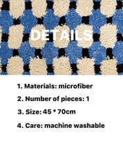 Ultra Soft Modern Geometric Bath Rug, Absorbent, Anti - slippery Mat - Modern Geometric Bath Rug - INSPECIAL HOME