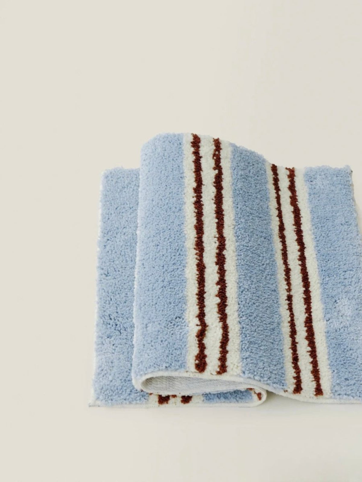 Ultra Soft Retro Blue Stripe Bath Rug, Absorbent Mat - Retro Blue Stripe Bath Rug - INSPECIAL HOME