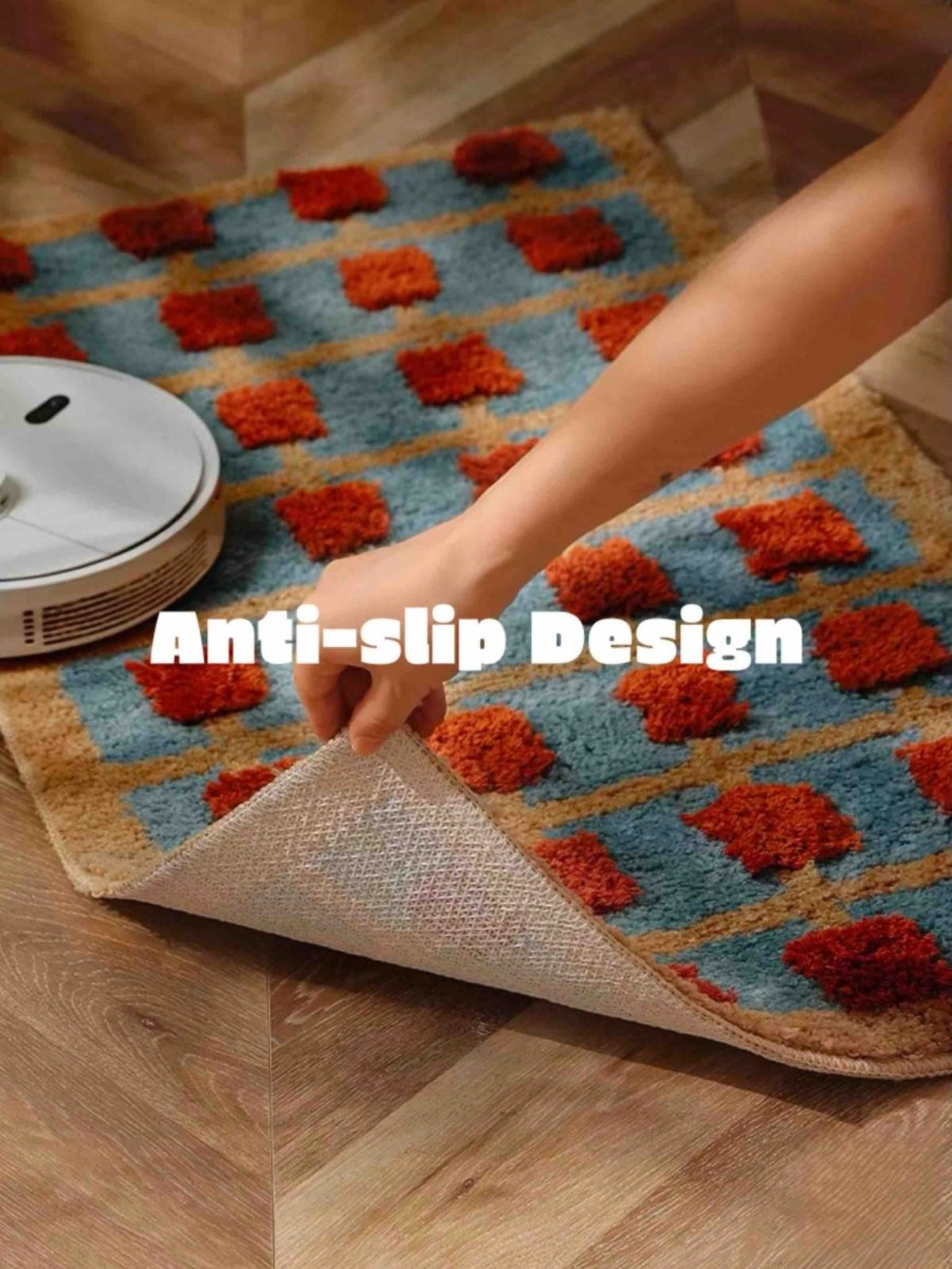Ultra Soft Retro Whimsical Bath Rug, Machine - washable, Absorbent Mat - Retro Bath Rug - INSPECIAL HOME