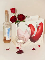 Valentine's Gift Box: Retro Wavy Goblet Set of 4 Pcs - Gifts for Valentine's Day, Wedding, Anniversary - Stemware - Valentine's Gift Box: Retro Wavy Goblet Set of 4 Pcs - INSPECIAL HOME