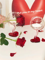 Valentine's Gift Box: Retro Wavy Goblet Set of 4 Pcs - Gifts for Valentine's Day, Wedding, Anniversary - Stemware - Valentine's Gift Box: Retro Wavy Goblet Set of 4 Pcs - INSPECIAL HOME