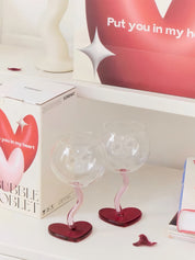 Valentine's Gift Box: Retro Wavy Goblet Set of 4 Pcs - Gifts for Valentine's Day, Wedding, Anniversary - Stemware - Valentine's Gift Box: Retro Wavy Goblet Set of 4 Pcs - INSPECIAL HOME
