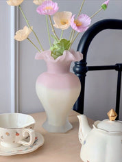 Vintage French Style Dopamine Fenton Glass Vase - Vases - Vintage French Style Dopamine Fenton Glass Vase-Sunsetglow - INSPECIAL HOME