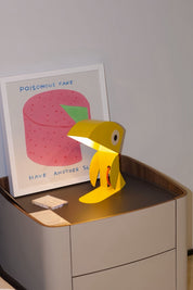 Whimsical Eclectic Memphis Cute Parrot Table Lamp for Study - Full Spectrum Eye Protection Decorative Desk Lamp - Night Lights & Ambient Lighting - Contemporary Parrot Table Bedside Lamp - INSPECIAL HOME