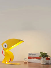 Whimsical Eclectic Memphis Cute Parrot Table Lamp for Study - Full Spectrum Eye Protection Decorative Desk Lamp - Night Lights & Ambient Lighting - Contemporary Parrot Table Bedside Lamp - INSPECIAL HOME