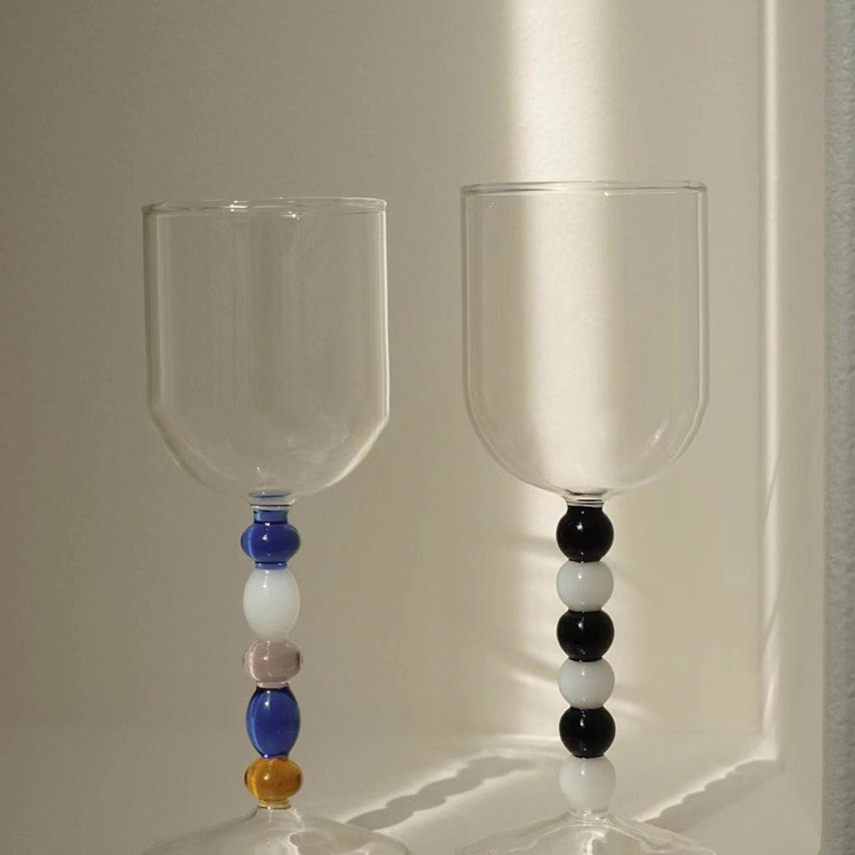 Set of 2 Pcs Gemstone Bordeaux Wine Glasses Set ( $24.9 each ) - Goblets for Red or White Wine - Gemstone Goblet Set ( 2 Pcs ) - INSPECIAL HOME