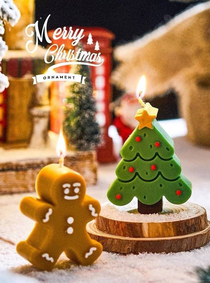 4 Pcs - Christmas Figures Decorative Soy Wax Candles ( $12.5 Each ) - Christmas Ornament - 4 Pcs - Christmas Figures Decorative Soy Wax Candles - INSPECIAL HOME