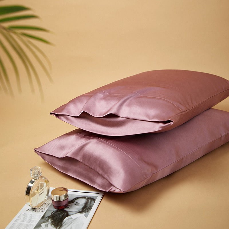 6A Grade Organic Mulberry Silk Pillowcase for Better Skin & Hair - 30 Momme. Pure Silk on Both Sides - 6A Grade Organic Mulberry Silk Pillowcase-Taro Purple - INSPECIAL HOME