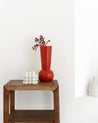 Bauhaus Style Ceramic Art Deco Vase - Ceramic Bauhaus Style Art Deco Vase - Red Vase - INSPECIAL HOME
