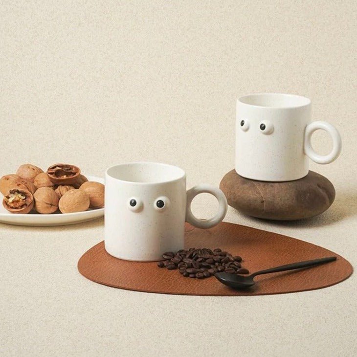 Big Eyes Handmade Ceramic Coffee Mug - Unique, Cute, and Funny - Big Eyes Ceramic Coffee Mugs - INSPECIAL HOME