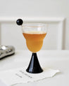 Hand Blown Bonbon Martini Glasses - Unique Aesthetic Colored Cocktail Glasses - Bonbon Goblets - Black - INSPECIAL HOME