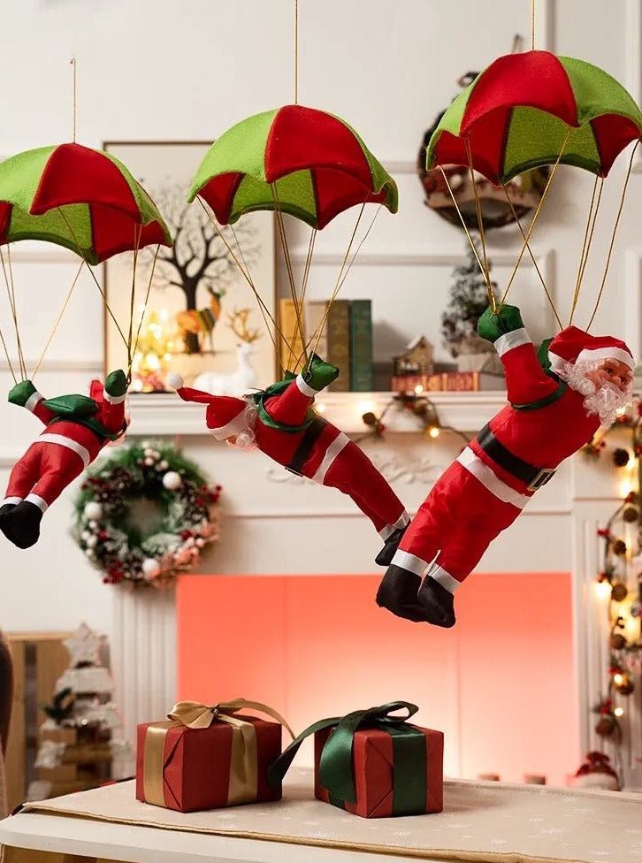 Santa Battle Ropes Christmas Electric Santa Decor, Santa Climbing Ropes & Ladder Toy Orna ...