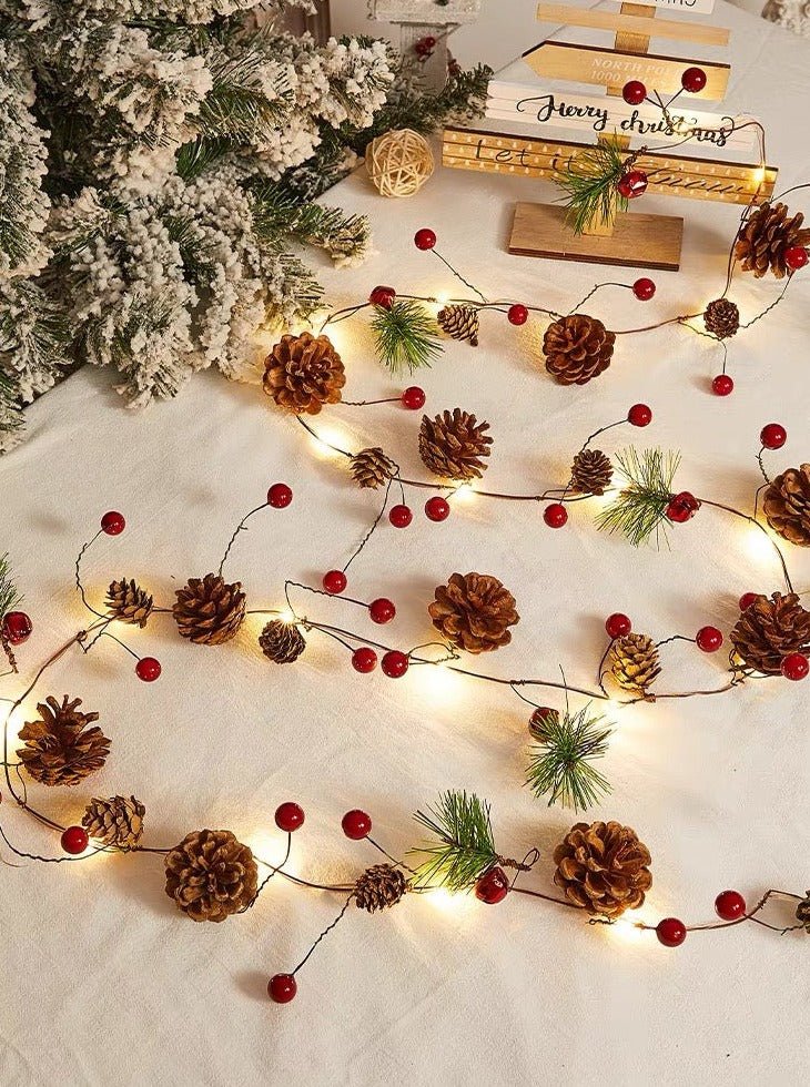 Christmas Pine Cone & Berry Decorative Led String Lights for Christmas Tree, Window & Table - Christmas String Light - Pine Cones & Berries - INSPECIAL HOME