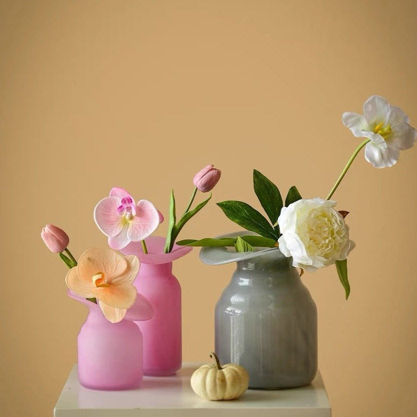 Contemporary Decorative Blooming Vase - Whimsical Eclectic Centerpiece Vases for Wedding & Dinner Party - Vases - Dreamy Gradient Contemporary Decorative - Barbie - Tall Glass Vase - INSPECIAL HOME