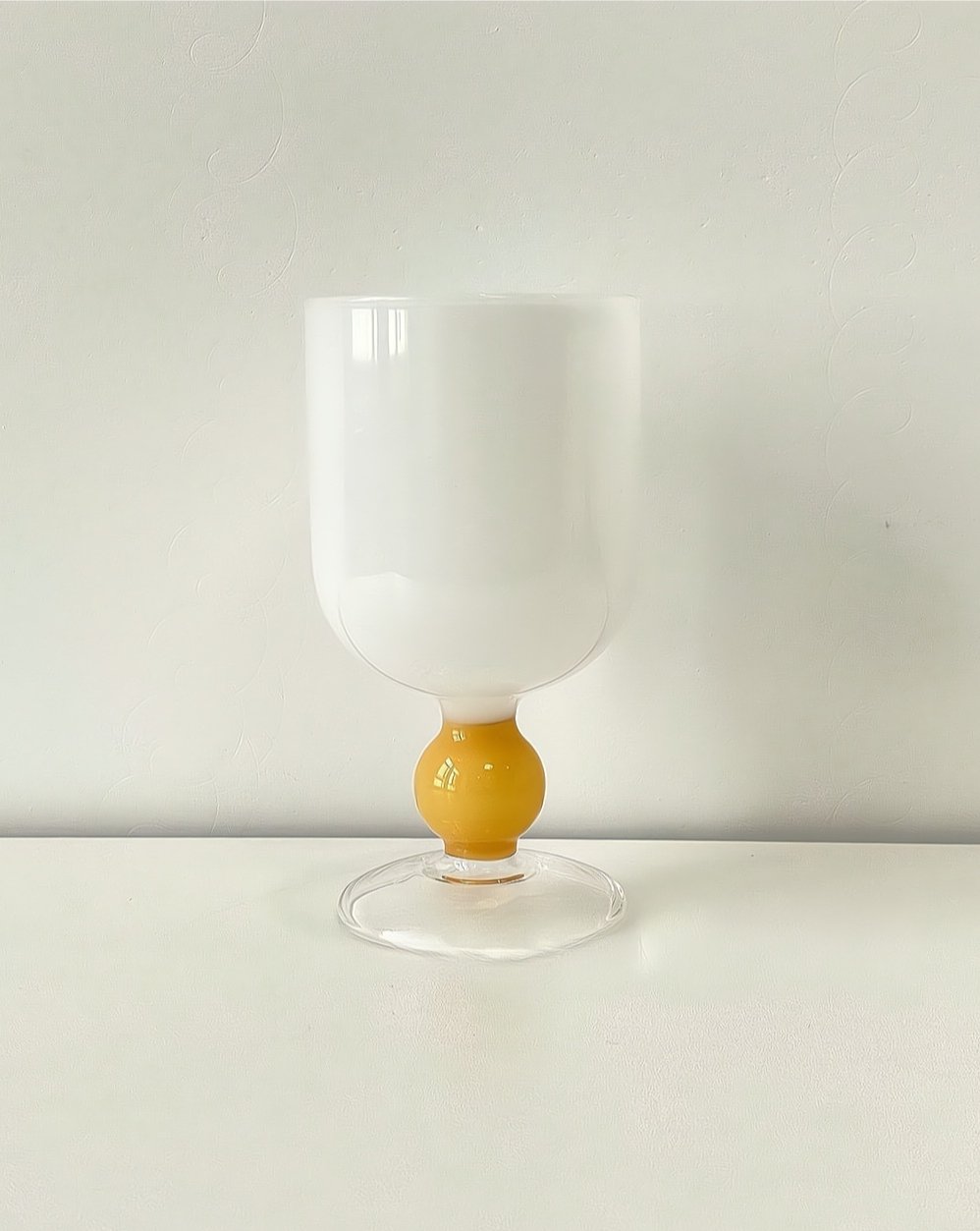 Creamy Jawbreaker Candy Wine Glasses Set of 2 ( $21.9 Each ) - Creamy Jawbreaker Candy Wine Glasses Set-Mango - INSPECIAL HOME