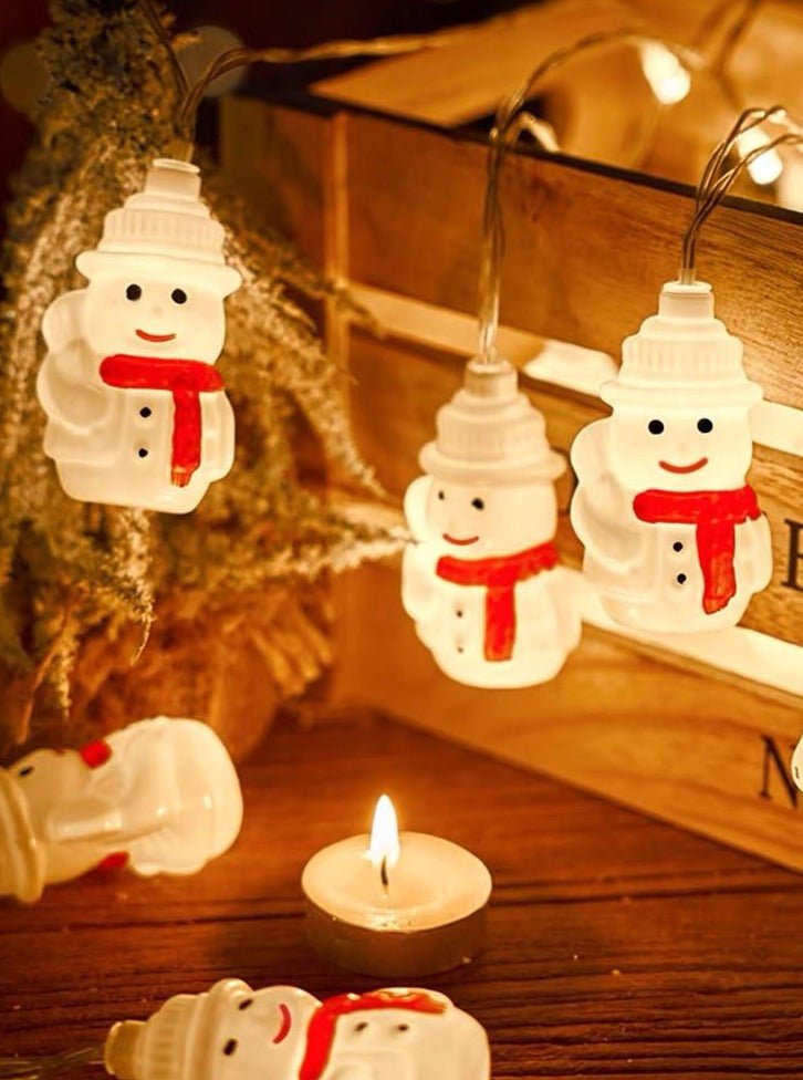 Cute Christmas Decorative Led String Lights for Christmas Tree, Window & Table - Christmas Decorative Led String Lights - Snowman - 3 Meters - 20 Lights - INSPECIAL HOME