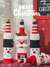 Cute Knitted Christmas Wine Bottle Cover Sleeves Set of 3 Pcs ( $10 Each ) for Table Setting - Knitted Christmas Wine Bottle Cover - INSPECIAL HOME