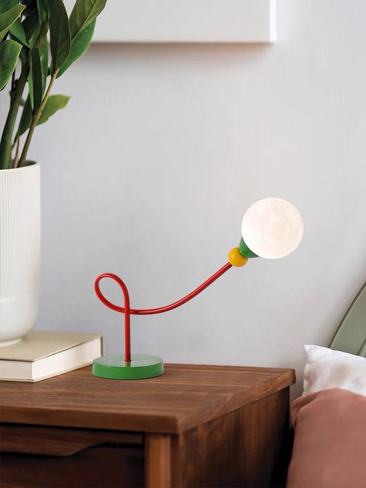 Dimmable Memphis Moon Table Lamp - Full Spectrum Eye Protection Decorative Desk Lamp - Dimmable Memphis Moon Table Lamp - INSPECIAL HOME