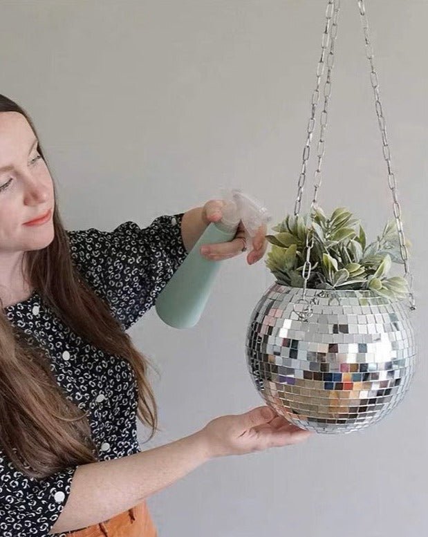 Disco Ball Hanging Herb Planters for Indoor, Outdoor & Front yard - Disco Ball Hanging Herb Planters for Indoor and Outdoor - INSPECIAL HOME