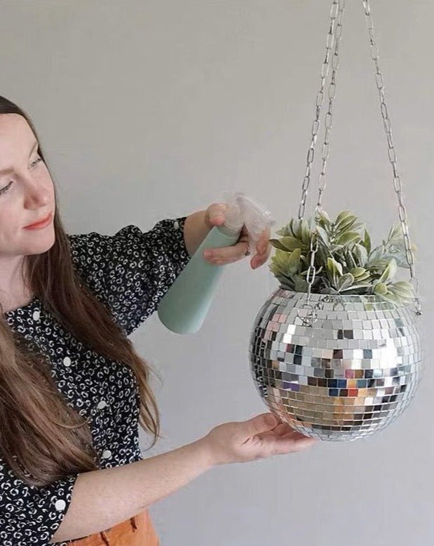 disco hanging planter Disco Ball Hanging Planter Large: φ20 * 18cm