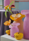 Dreamy Dopamine Contemporary Decorative Glass Vase - Dreamy Gradient Contemporary Decorative - Barbie - Tall Glass Vase - INSPECIAL HOME