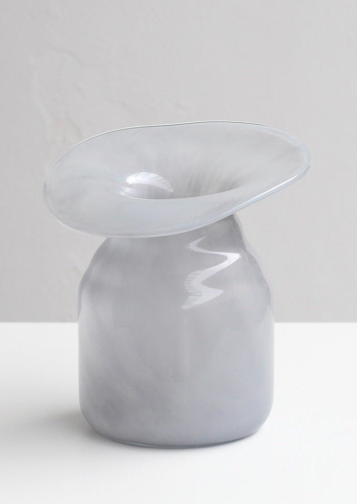 Dreamy Dopamine Contemporary Decorative Glass Vase - Dreamy Gradient Contemporary Decorative Glass Vase-Marble - Stout - INSPECIAL HOME