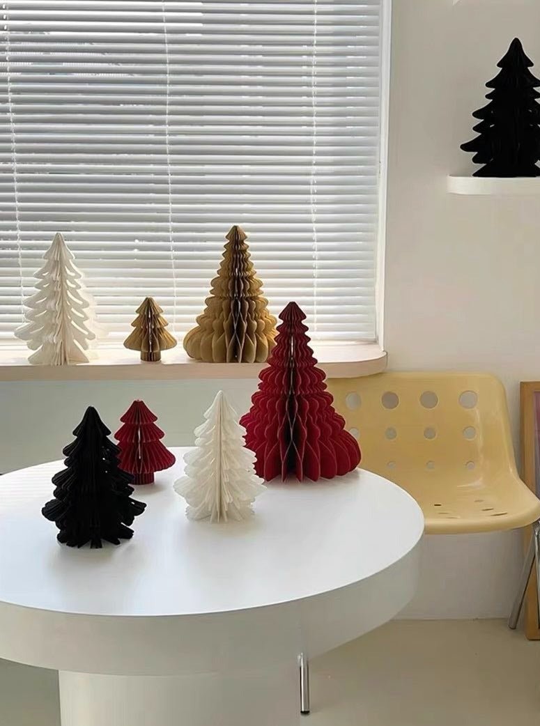 Foldable Tabletop Christmas Tree Decoration for Table Shelf & Window - Foldable Tabletop Christmas Tree-Red - INSPECIAL HOME