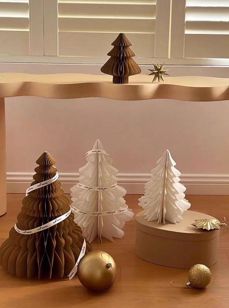 Foldable Tree Foldable Accordion Christmas Tree Set of 2Pcs - Decoration for Table S ...