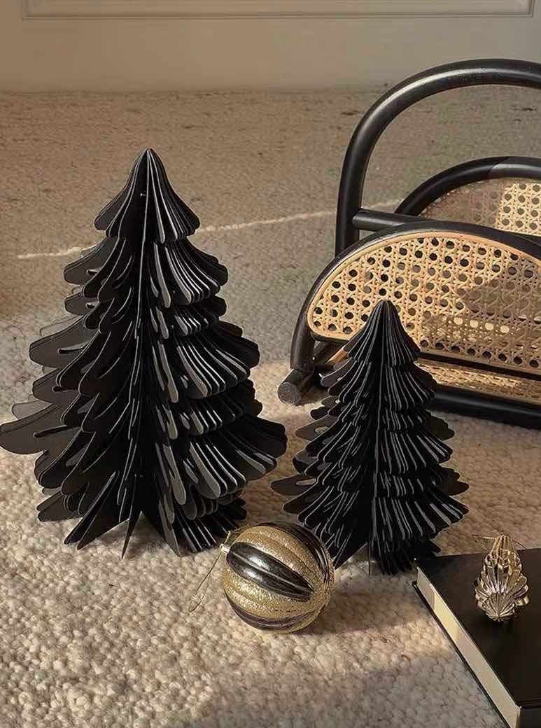 Foldable Tabletop Christmas Tree Decoration for Table Shelf & Window - Foldable Tabletop Christmas Tree-Black - INSPECIAL HOME