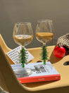 Handblown Christmas Tree Wine Glasses Set of 2 Pcs - Christmas Tree Wine Glasses-Green - INSPECIAL HOME