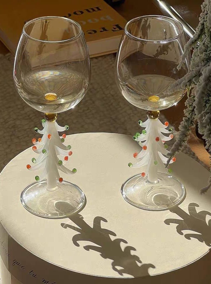 Waechtersbach christmas tree wine glasses