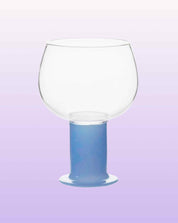 Handblown Chubby Colored Wine Glasses Set - Chubby Glassware - Blueberry Set of 2 Pcs - 400ml - INSPECIAL HOME