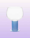 Handblown Chubby Colored Wine Glasses Set - Chubby Glassware - Blueberry Set of 2 Pcs - 400ml - INSPECIAL HOME
