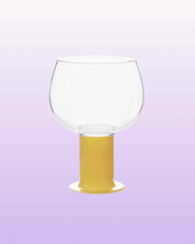 Handblown Chubby Colored Wine Glasses Set - Chubby Glassware - Mango Set of 2 Pcs - 400ml - INSPECIAL HOME