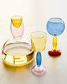 Handblown Colored Burgundy / Bordeaux Wine Glasses Set ( 2 Pcs, $24.9 / Each ) - Colored Burgundy / Bordeaux Wine Glasses Set - Bordeaux - Sandy Beach - INSPECIAL HOME