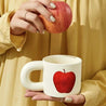 Handcrafted Ceramic Mugs with Big Apple and Pear Designs | Unique Design - Big Apple / Pear Ceramic Mugs - Big Apple - INSPECIAL HOME