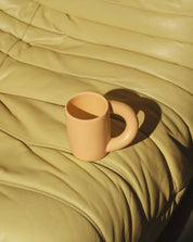 Handcrafted Ceramic Chubby Mugs with Big Twisted Handle - Unique Stylish Tea & Coffee Cups - Mugs - Chubby Mugs with Big Twisted Handle - Mango - Inspecial Home