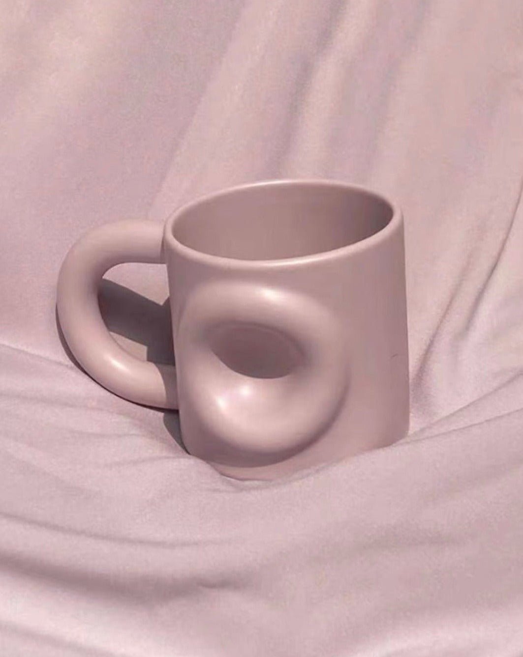 Handcrafted Ceramic Donut Mug - Cute & Novelty Donut-Shaped Coffee Mug - Ceramic Donut Mugs - Grape - INSPECIAL HOME