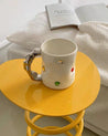 Handmade Ceramic Gemstone Coffee Mugs with Wavy Handle - Gemstone Coffee Mugs with Wavy Handle - White - INSPECIAL HOME