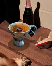 Handmade Ceramic Gemstone Irregular Coffee Mugs - Gemstone V Shaped Coffee Mugs - Titanium - INSPECIAL HOME