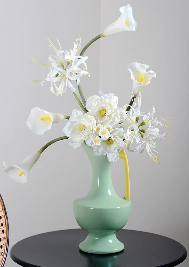 Handmade Medieval Style Ceramic Decorative Flower Vase - Glazed With Dopamine Colors - Vases - Medieval Style Ceramic Decorative Flower Vase-Lavender - INSPECIAL HOME