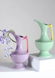 Handmade Medieval Style Ceramic Decorative Flower Vase - Glazed With Dopamine Colors - Vases - Medieval Style Ceramic Decorative Flower Vase-Lavender - INSPECIAL HOME