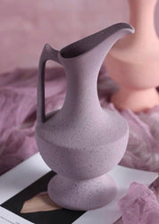 Handmade Medieval Style Ceramic Decorative Flower Vase with Matte Finish - Vases - Medieval Style Ceramic Decorative Flower Vase with Matte Finish-Lavender - INSPECIAL HOME